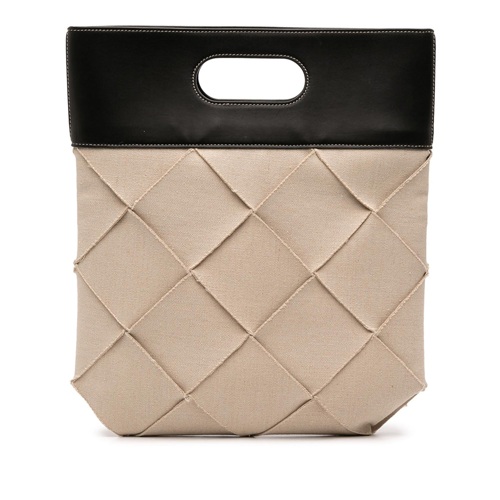 Bottega Veneta Small Canvas French Calfskin Slip Tote