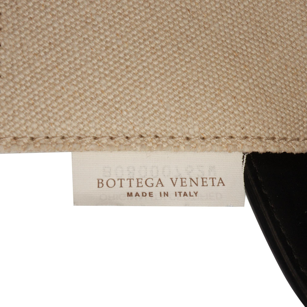 Bottega Veneta Small Canvas French Calfskin Slip Tote