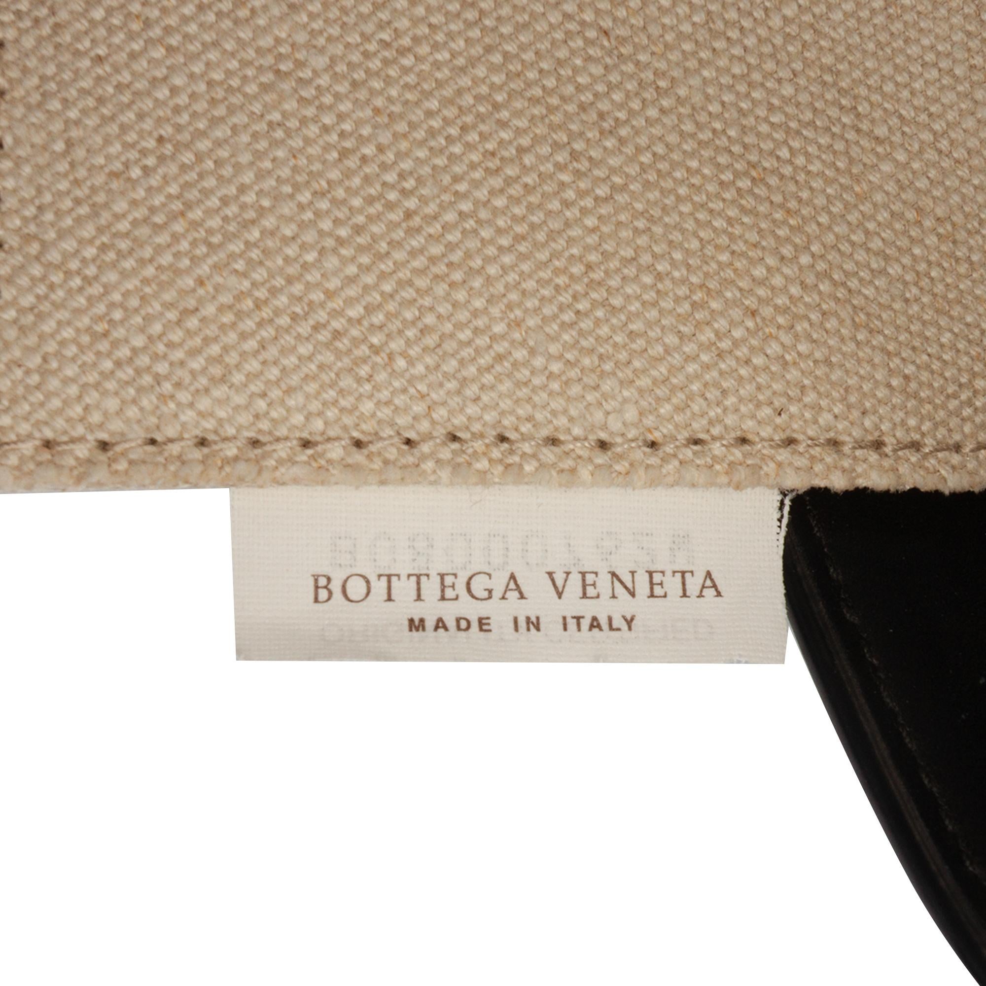 Bottega Veneta Small Canvas French Calfskin Slip Tote