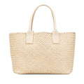 Bottega Veneta Small Lambskin Intreccio Cabat Tote