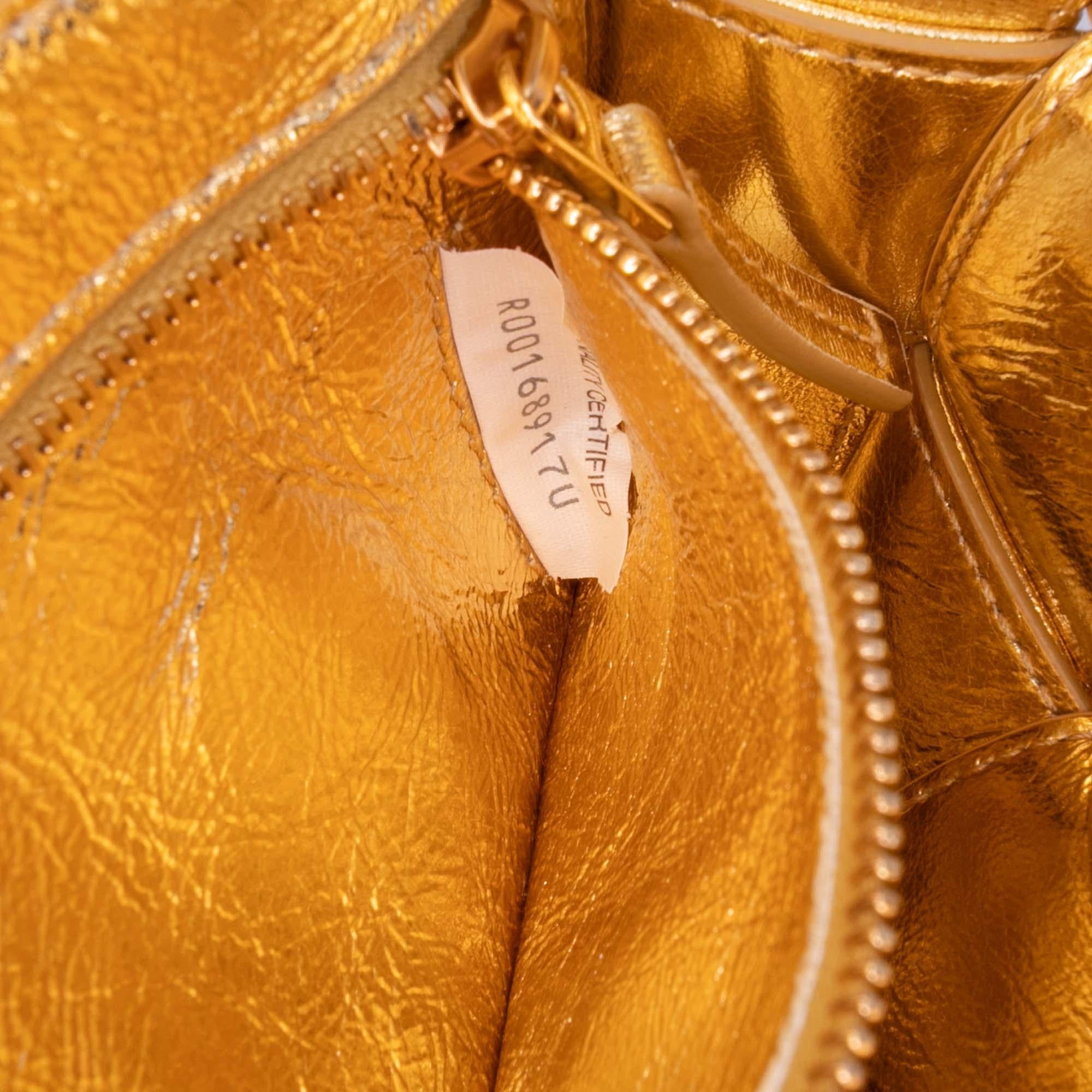 Bottega Veneta Small Metallic Calfskin Intreccio Plisse Cassette Crossbody