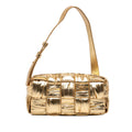 Bottega Veneta Small Metallic Lambskin Intrecciato Plisse Brick Cassette