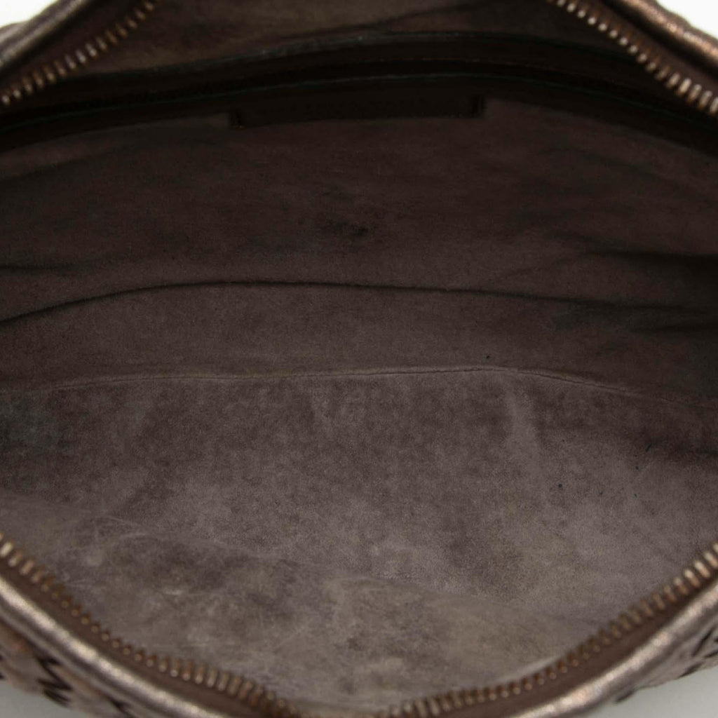 Bottega Veneta Small Metallic Nappa Intrecciato Veneta Hobo