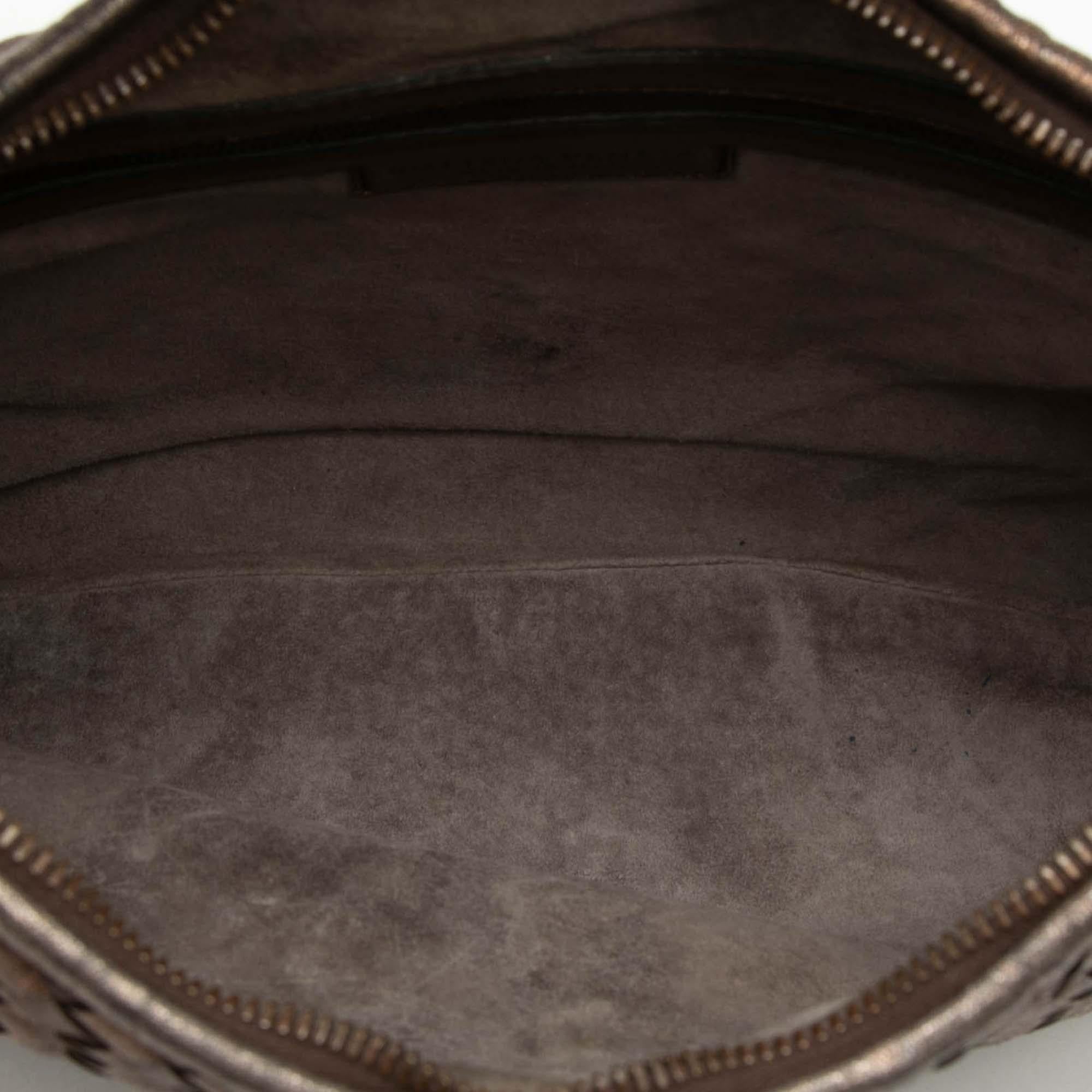 Bottega Veneta Small Metallic Nappa Intrecciato Veneta Hobo