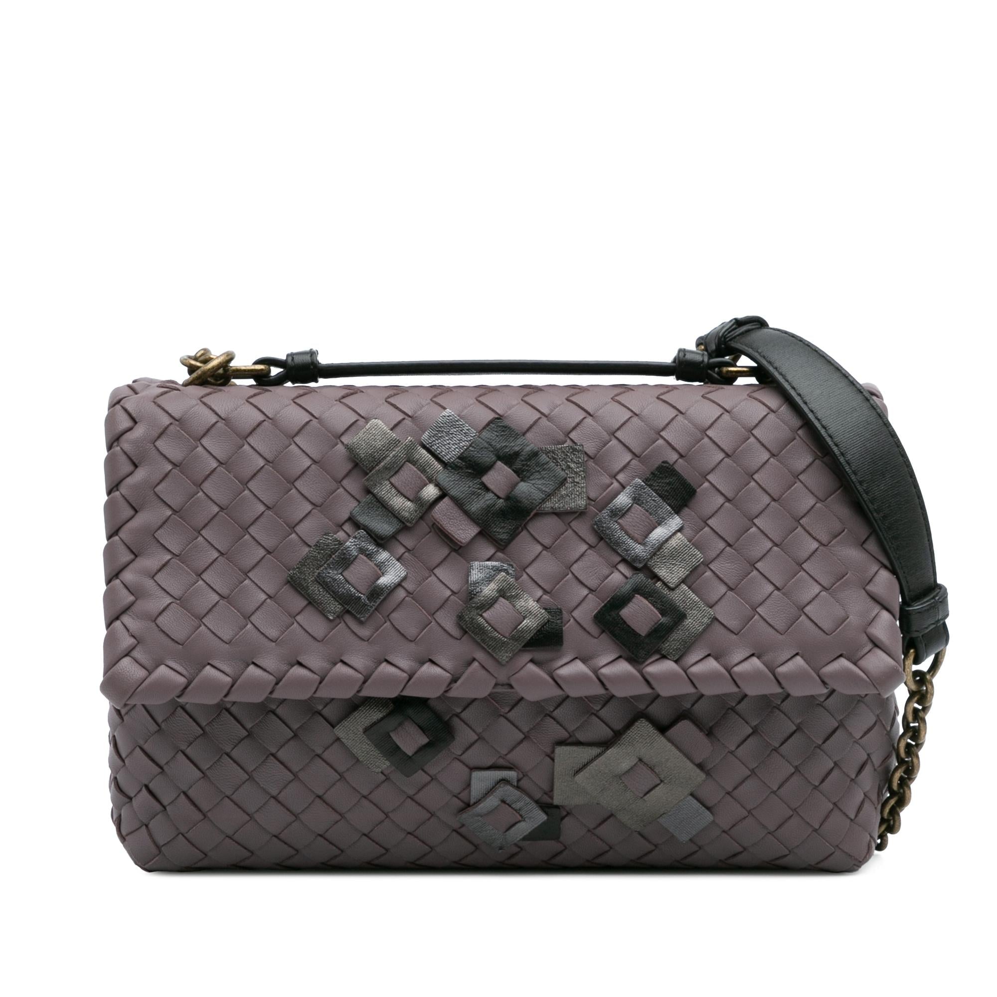 Bottega Veneta Small Nappa Intrecciato Embroidered Olimpia Shoulder Bag