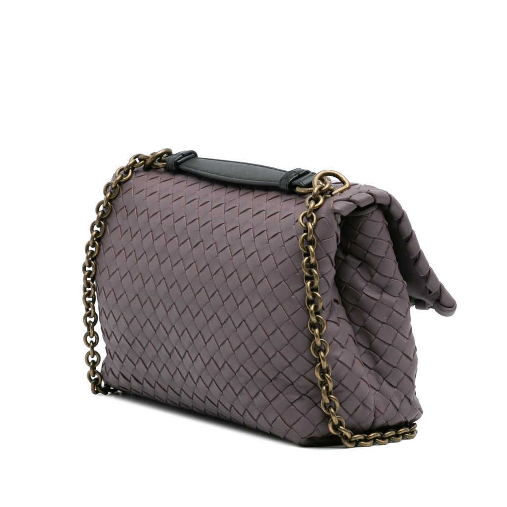 Bottega Veneta Small Nappa Intrecciato Embroidered Olimpia Shoulder Bag