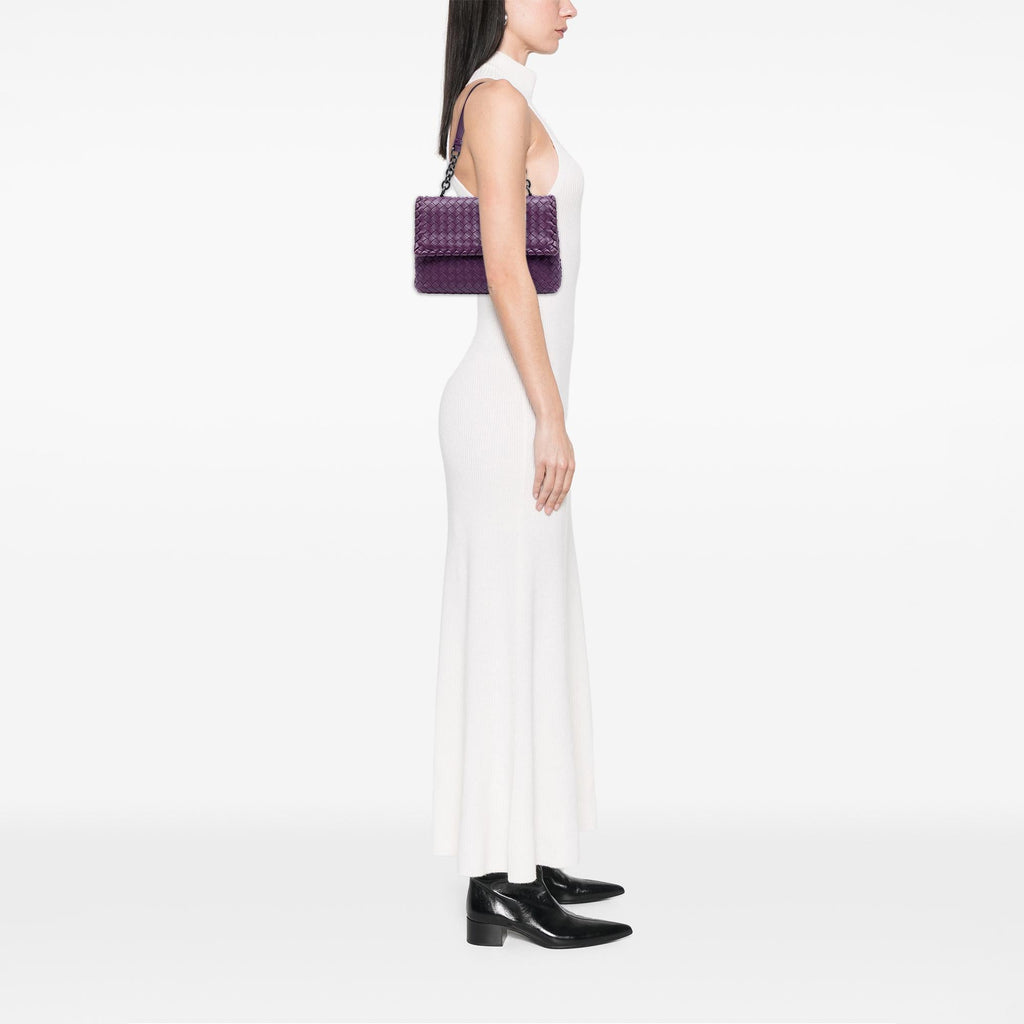 Bottega Veneta Small Nappa Intrecciato Olimpia Shoulder Bag