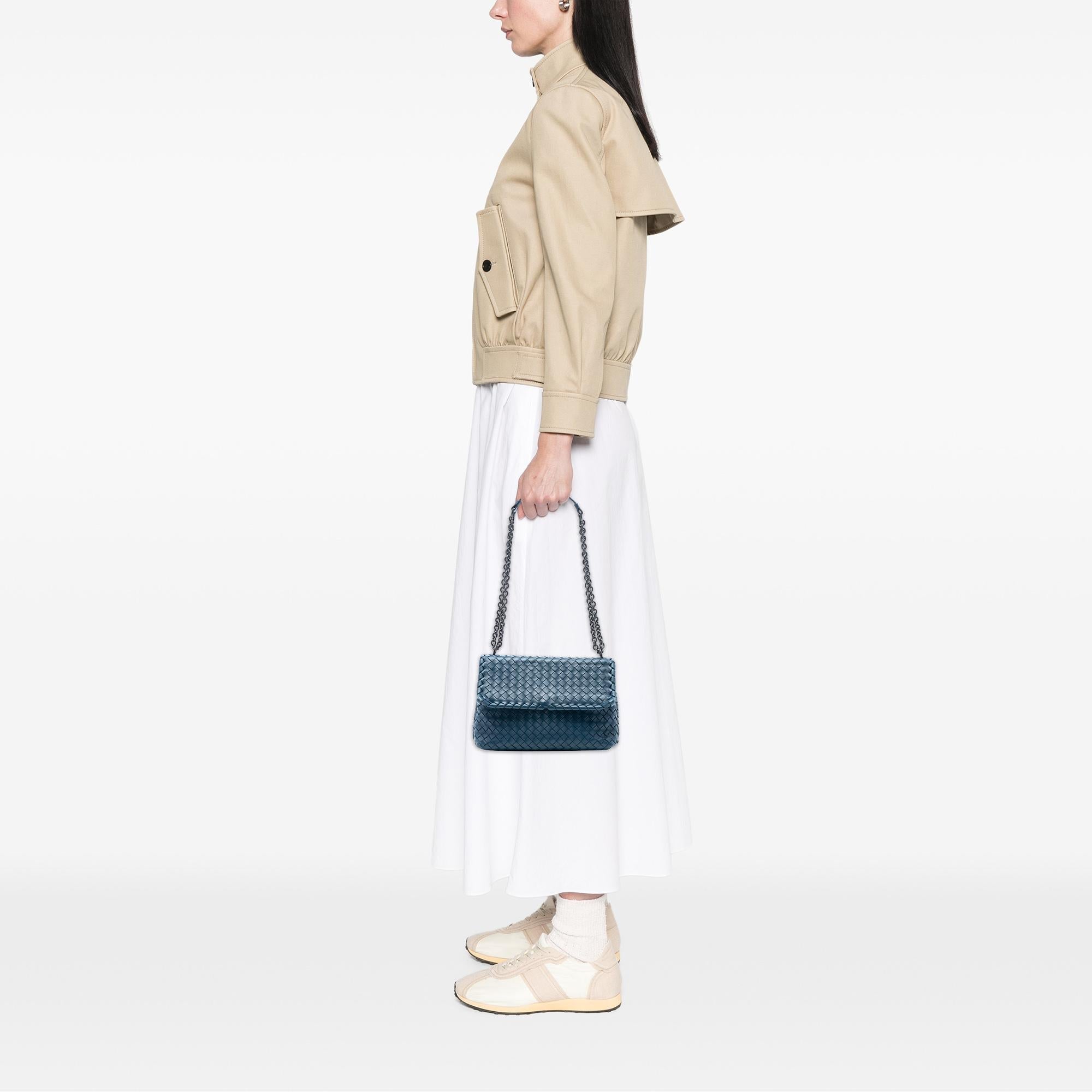 Bottega Veneta Small Nappa Intrecciato Olimpia Shoulder Bag