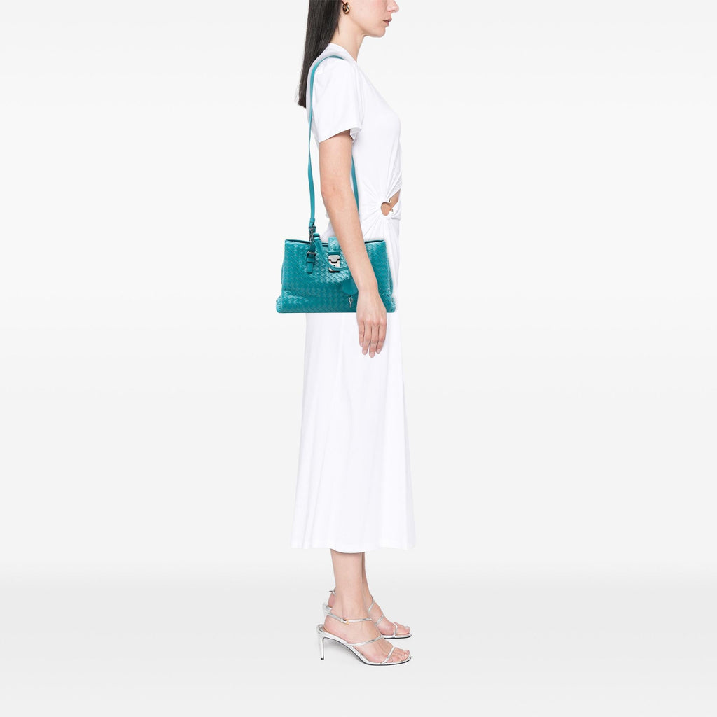 Bottega Veneta Small Nappa Intrecciato Roma Satchel