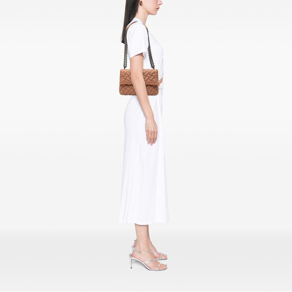 Bottega Veneta Small Nappa Intrecciato Studded Olimpia Shoulder Bag