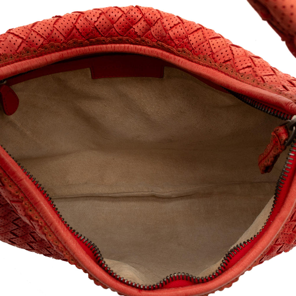 Bottega Veneta Small Perforated Nappa Intrecciato Veneta Hobo
