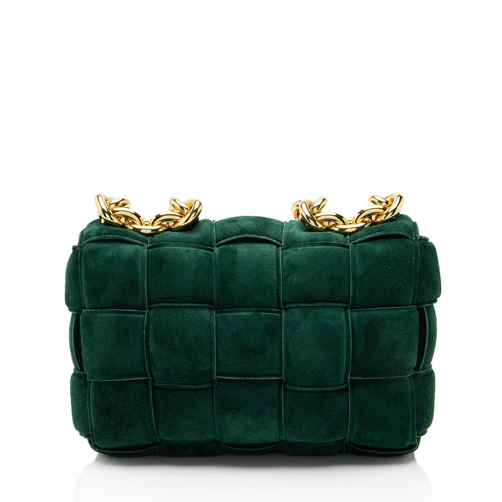 Bottega Veneta Suede Cassette Chain Maxi Shoulder Bag