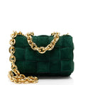 Bottega Veneta Suede Cassette Chain Maxi Shoulder Bag