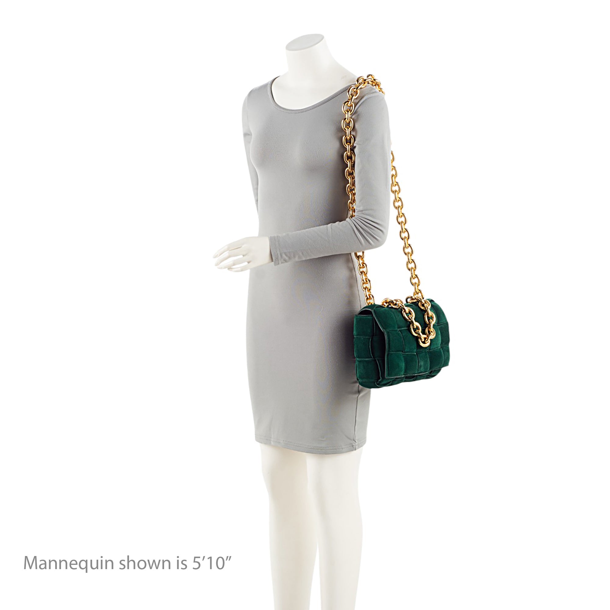 Bottega Veneta Suede Cassette Chain Maxi Shoulder Bag