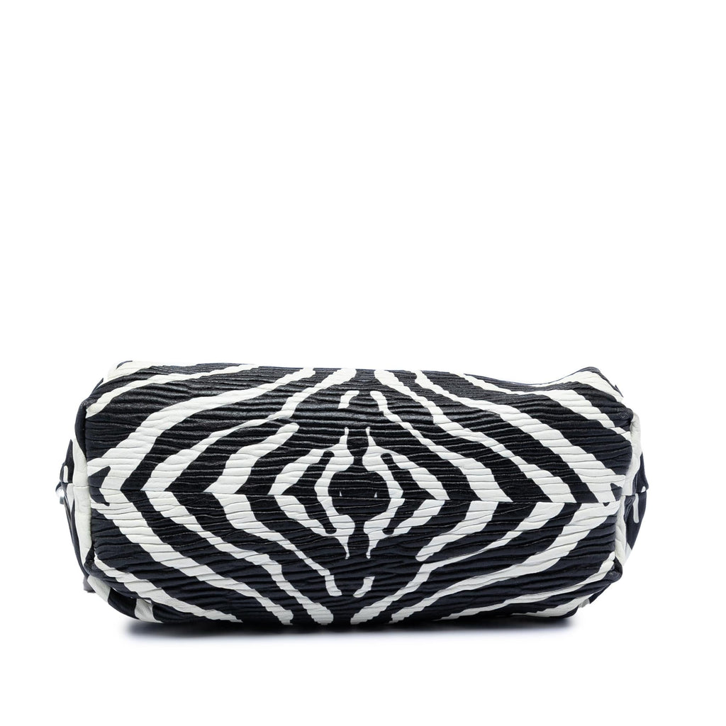 Bottega Veneta Textured Nappa Zebra Print Chain Pouch