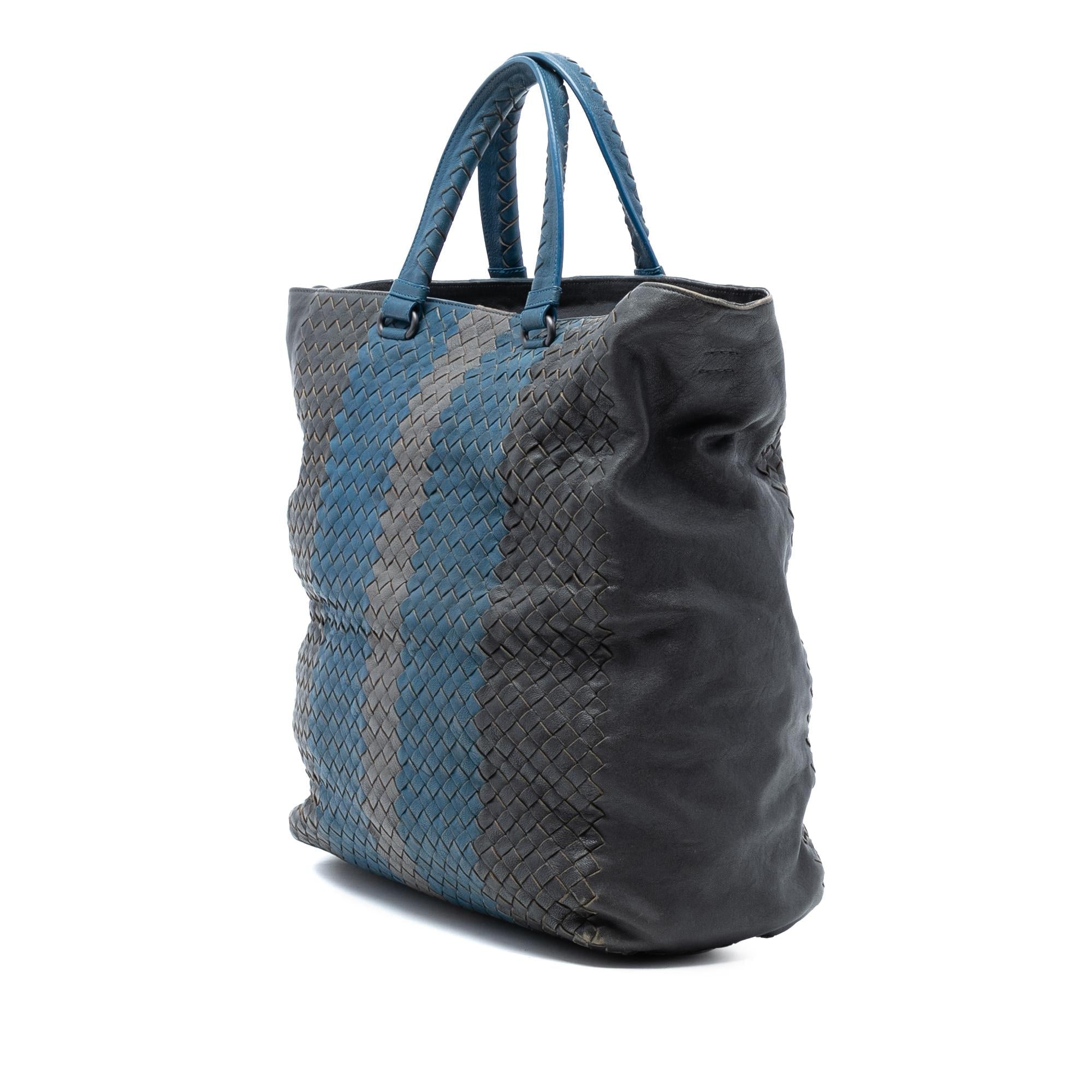Bottega Veneta Tricolor Nappa Intrecciato Convertible Tote
