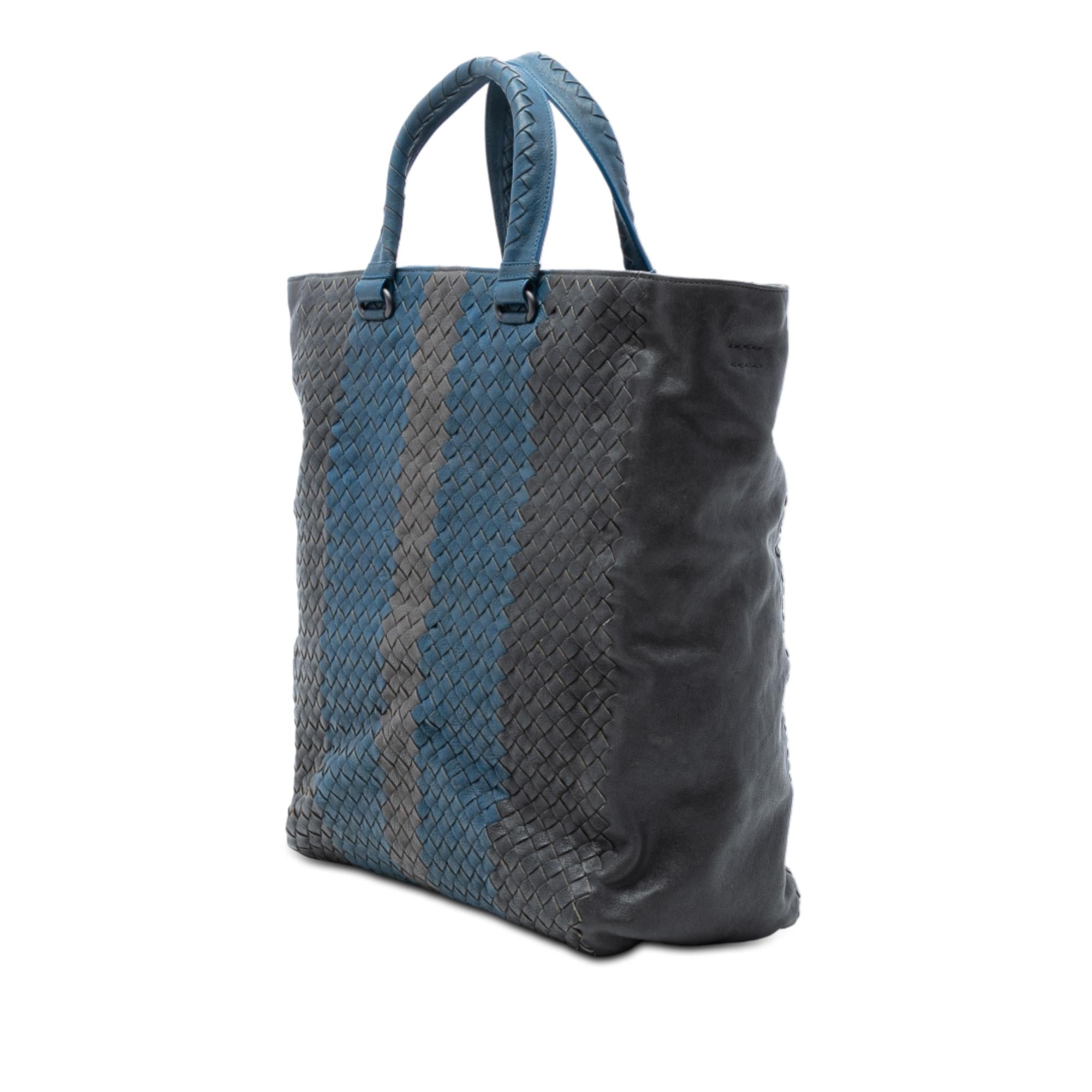 Bottega Veneta Tricolor Nappa Intrecciato Convertible Tote