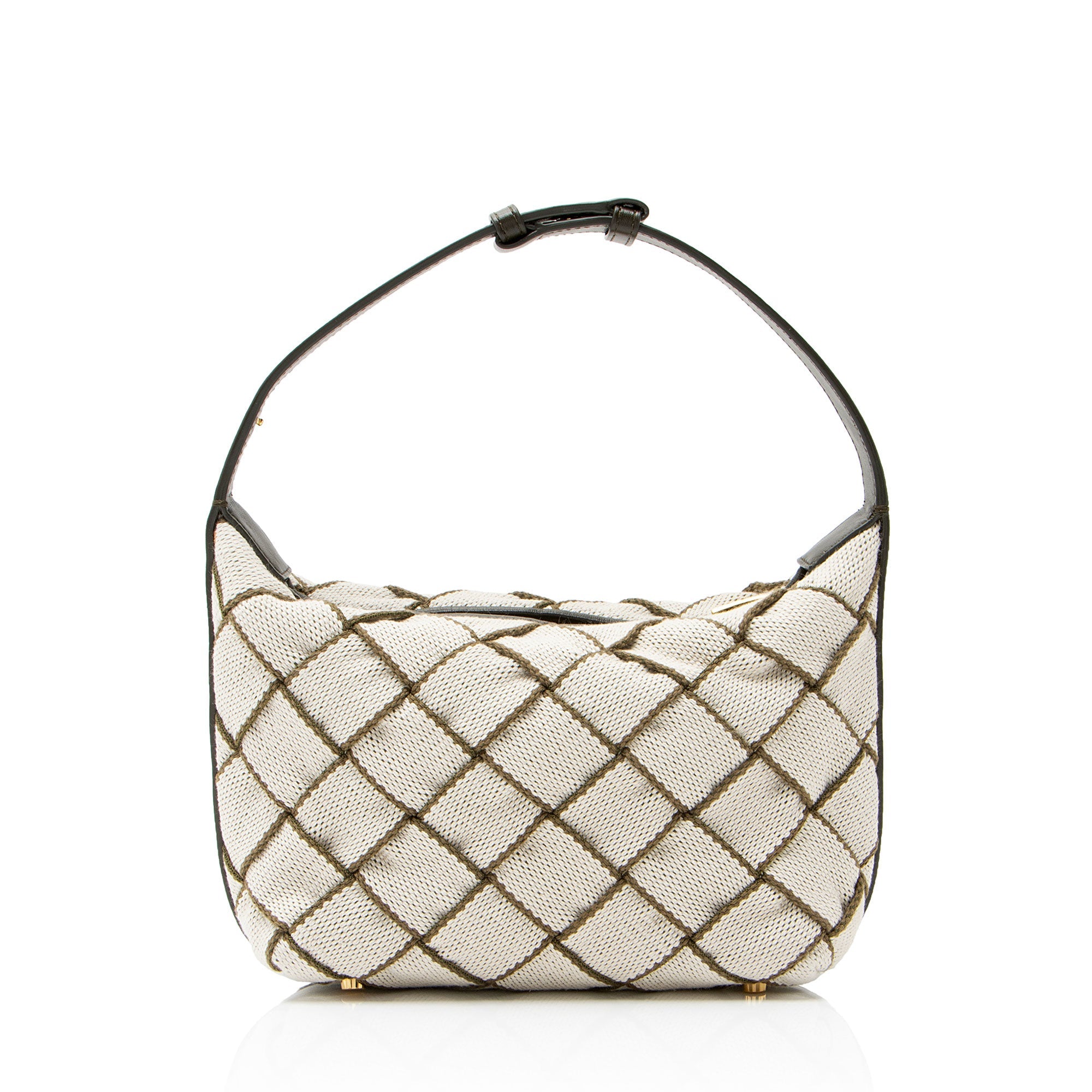 Bottega Veneta Woven Canvas Wallace Mini Shoulder Bag