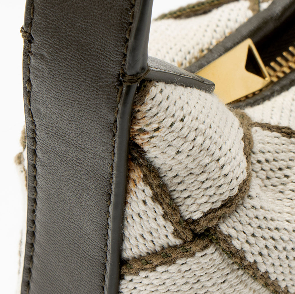 Bottega Veneta Woven Canvas Wallace Mini Shoulder Bag
