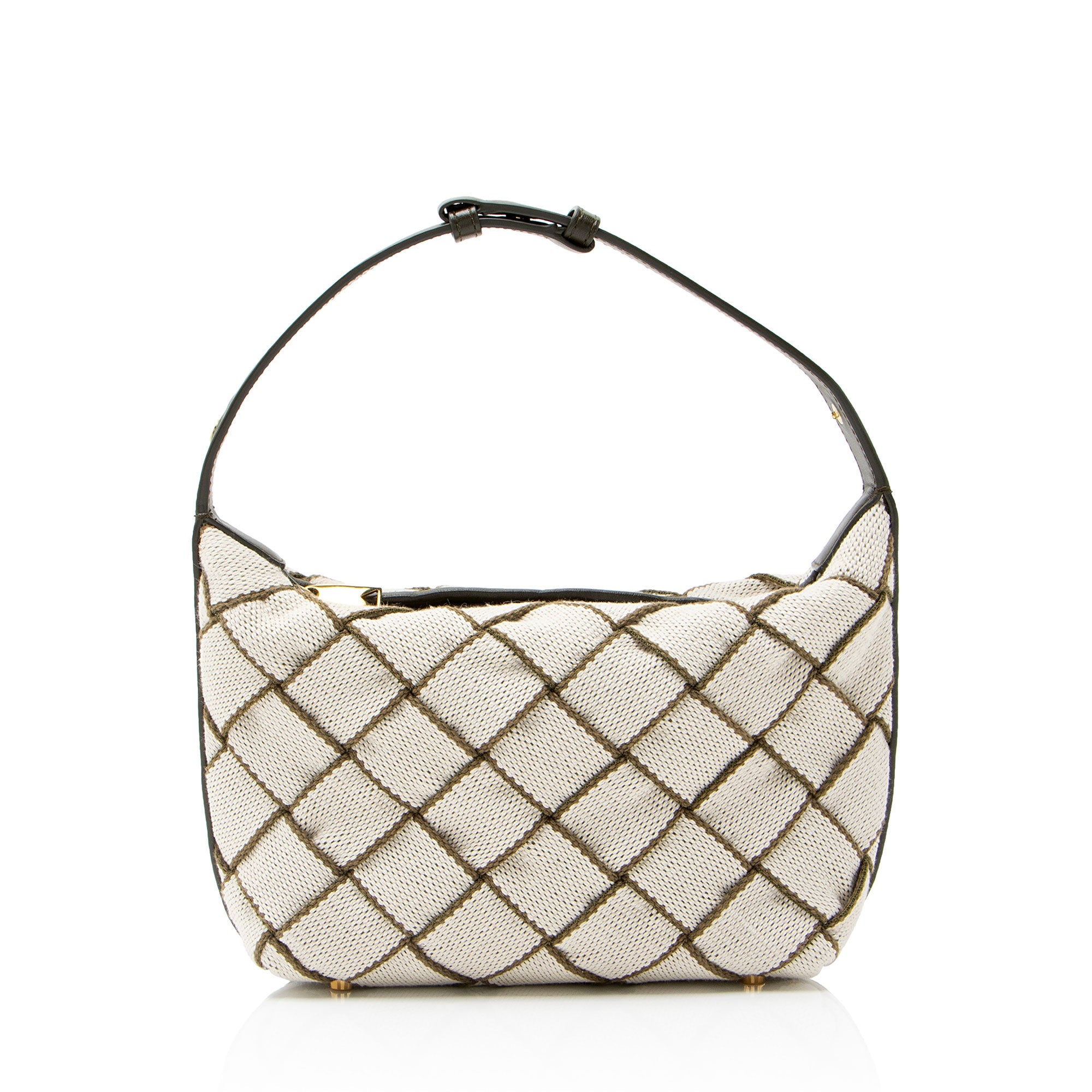 Bottega Veneta Woven Canvas Wallace Mini Shoulder Bag