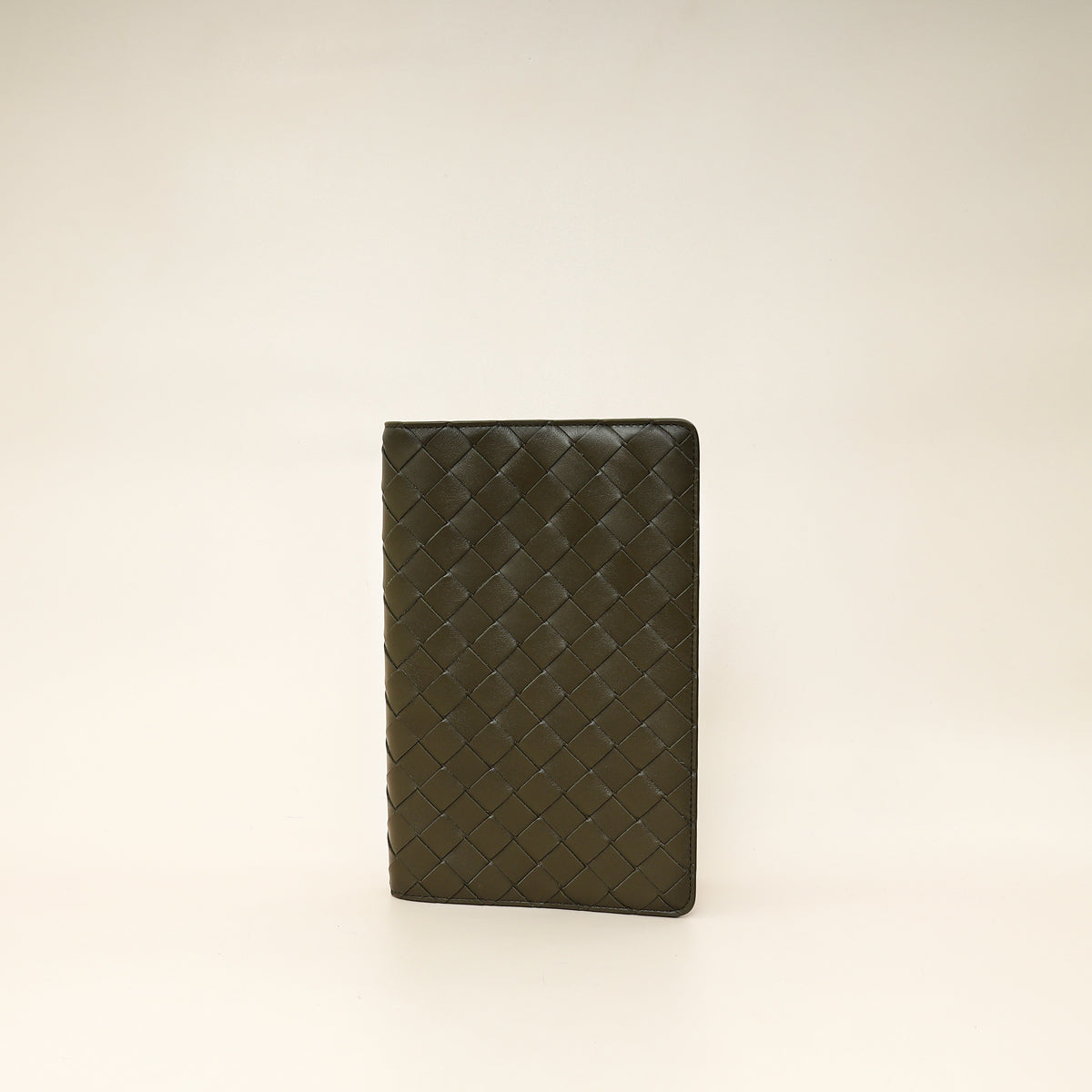 Bottega Veneta Kaki Intrecciato Notebook Medium Cover