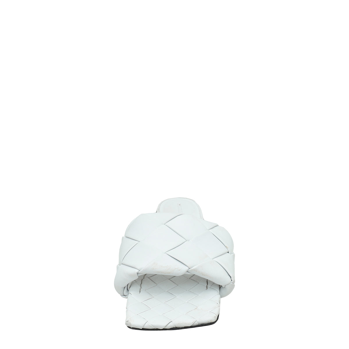 Bottega Veneta White Intrecciato Lido Flat Sandals 38.5