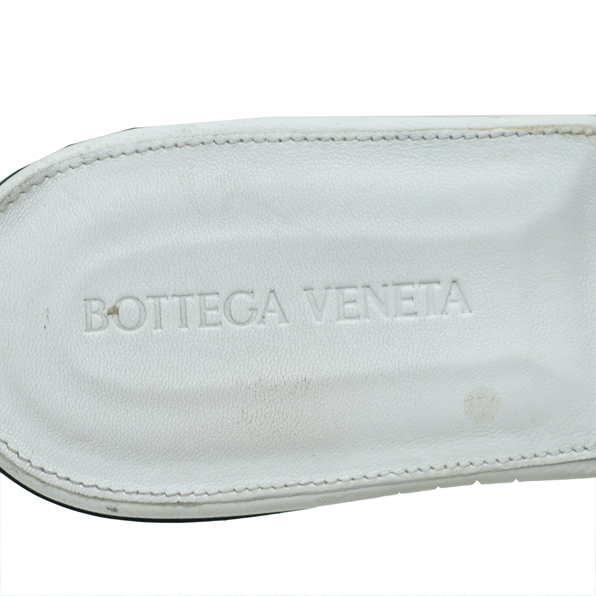 Bottega Veneta White Intrecciato Lido Flat Sandals 38.5