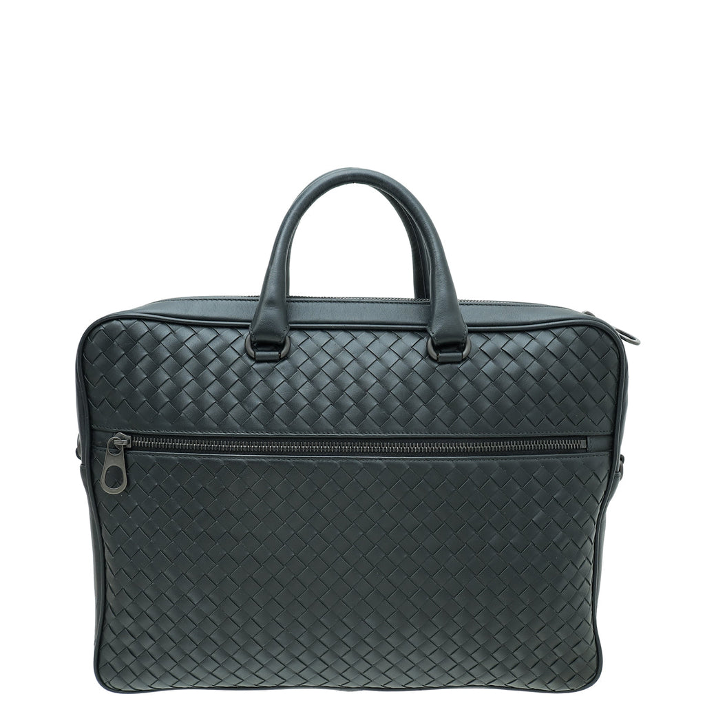 Bottega Veneta Black Intrecciato Briefcase