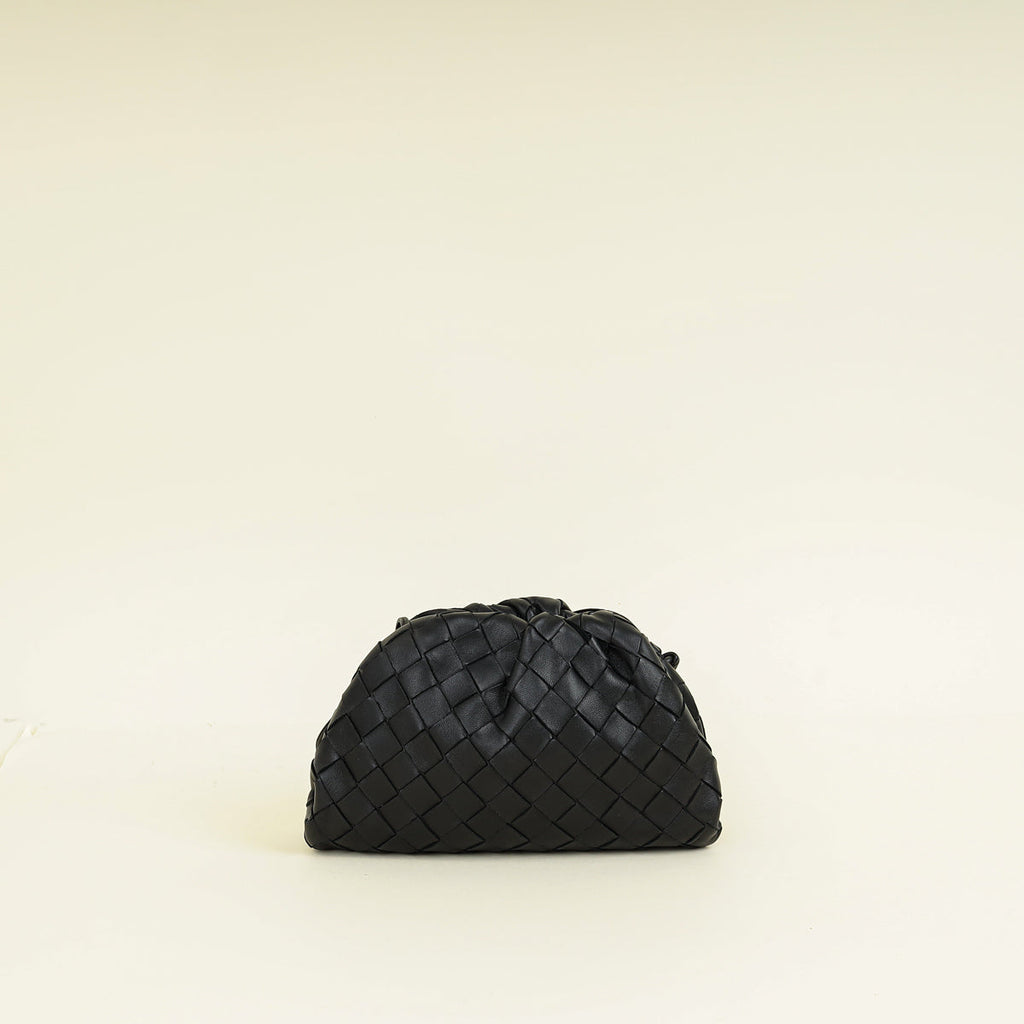 Bottega Veneta Black Intrecciato The Mini Pouch