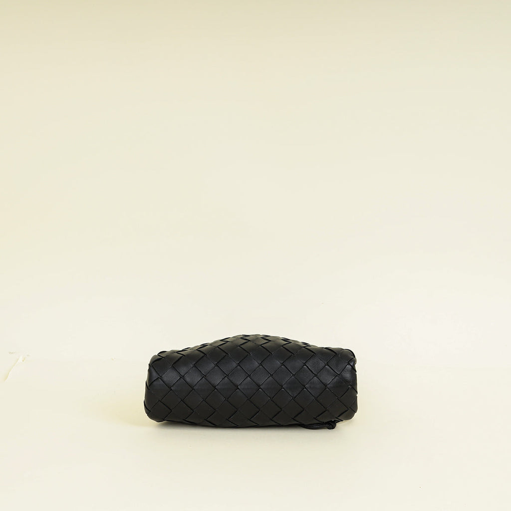 Bottega Veneta Black Intrecciato The Mini Pouch