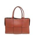 Bottega Veneta Rust Maxi Intrecciato Medium Arco Tote Bag