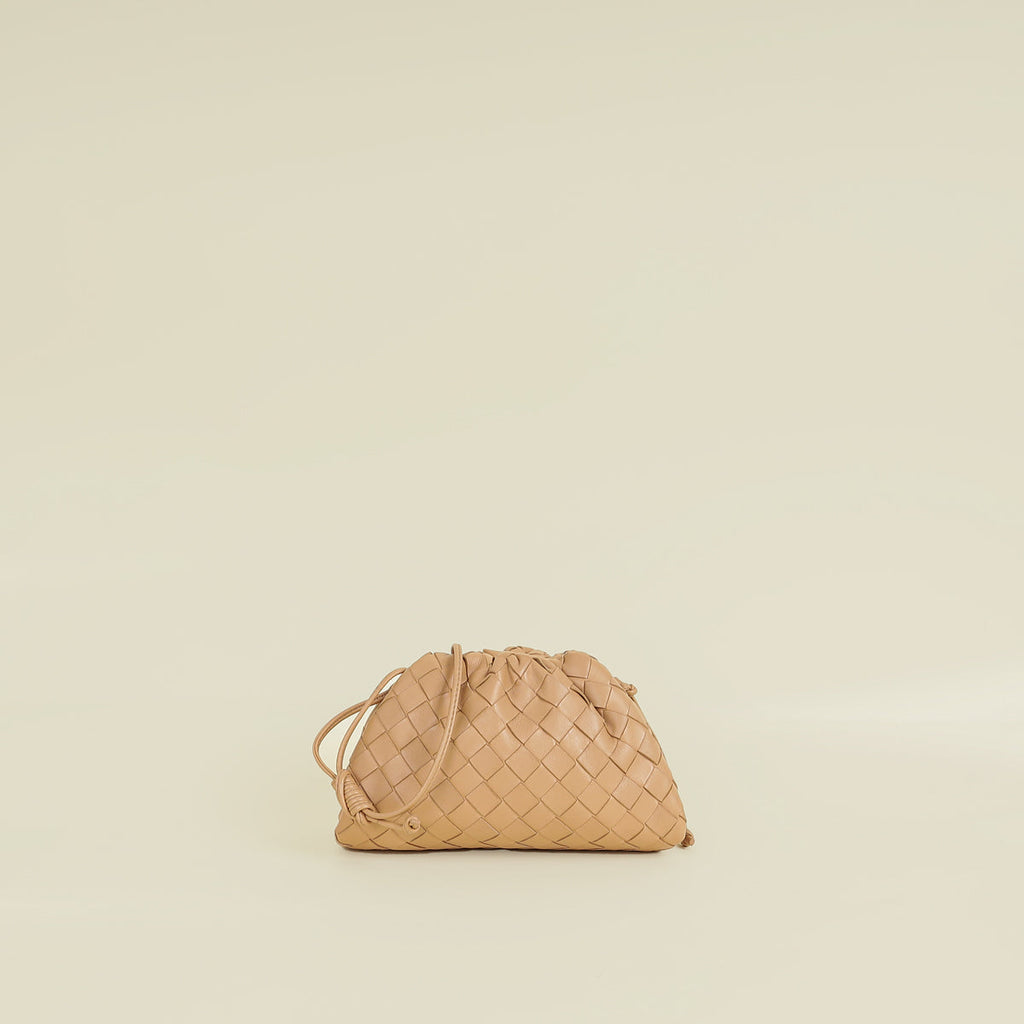 Bottega Veneta Almond Intrecciato Mini Pouch