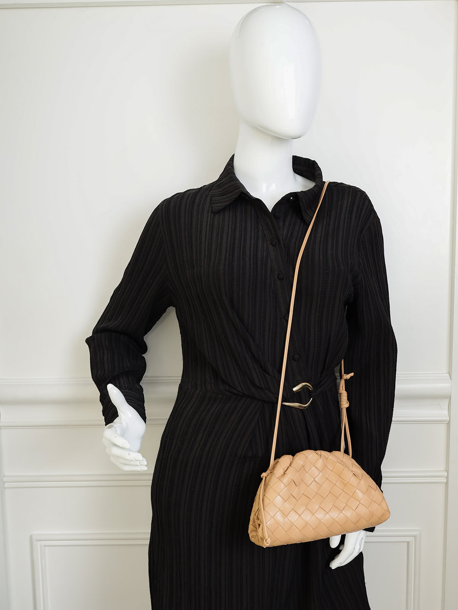 Bottega Veneta Almond Intrecciato Mini Pouch