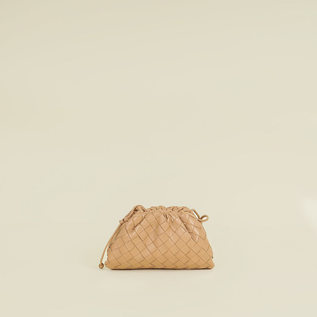 Bottega Veneta Almond Intrecciato Mini Pouch