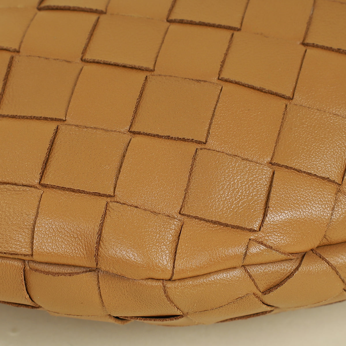 Bottega Veneta Camel Intrecciato Nappa Jodie Mini Bag
