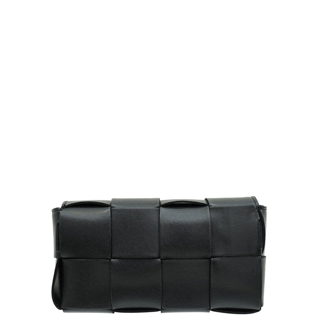 Bottega Veneta Black Cassette Convertible Belt Bag