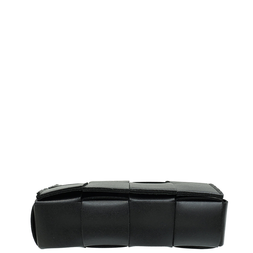 Bottega Veneta Black Cassette Convertible Belt Bag