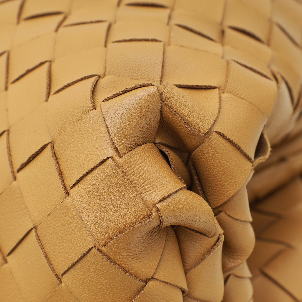 Bottega Veneta Caramel Intrecciato Nappa Pouch Clutch