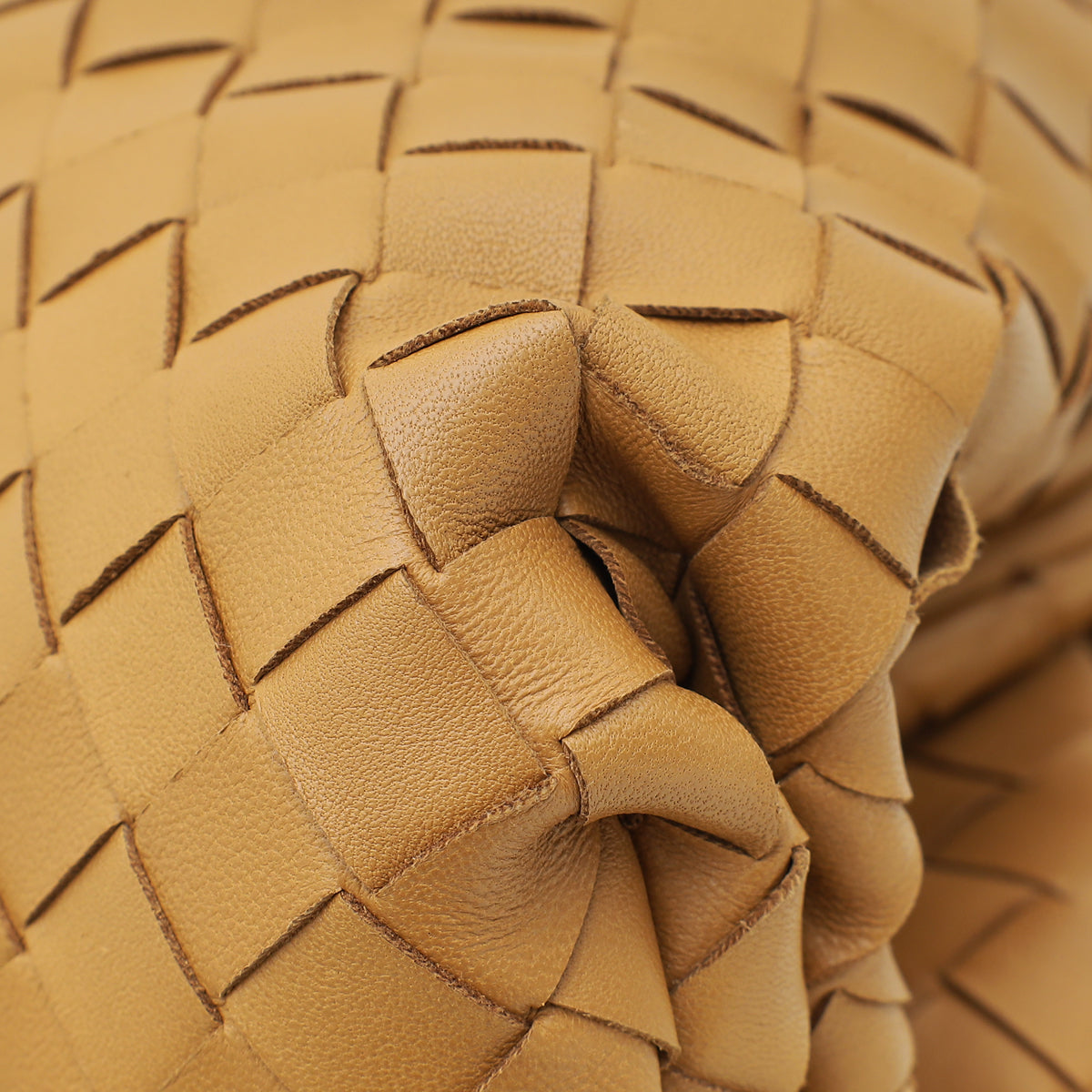 Bottega Veneta Caramel Intrecciato Nappa Pouch Clutch