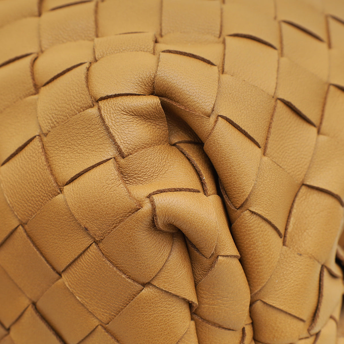 Bottega Veneta Caramel Intrecciato Nappa Pouch Clutch