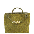Bottega Veneta Olive Oil Suede Small Andiamo Bag