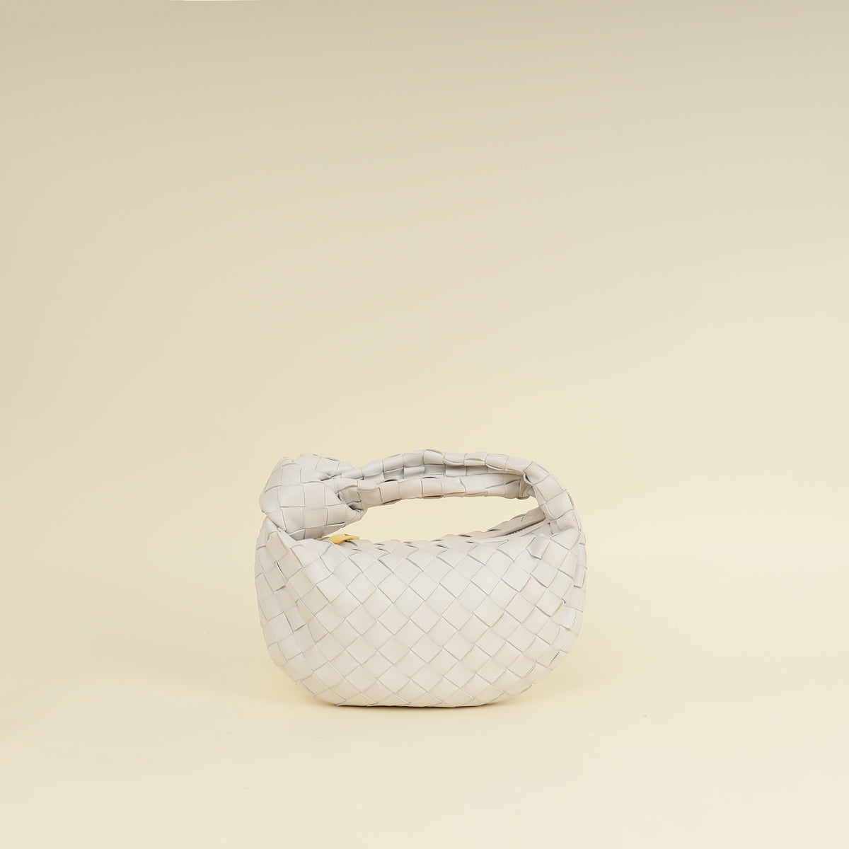 Bottega Veneta White Intrecciato Mini Jodie Bag