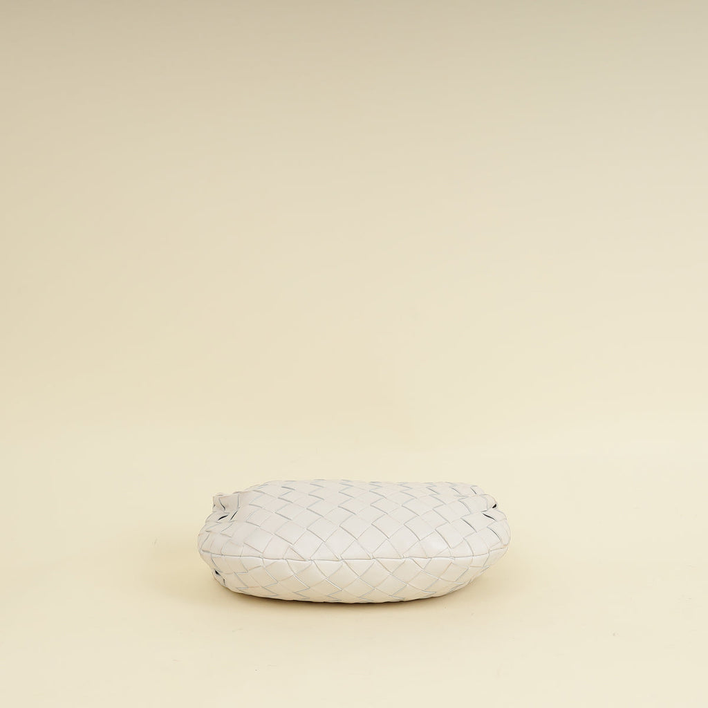 Bottega Veneta White Intrecciato Mini Jodie Bag
