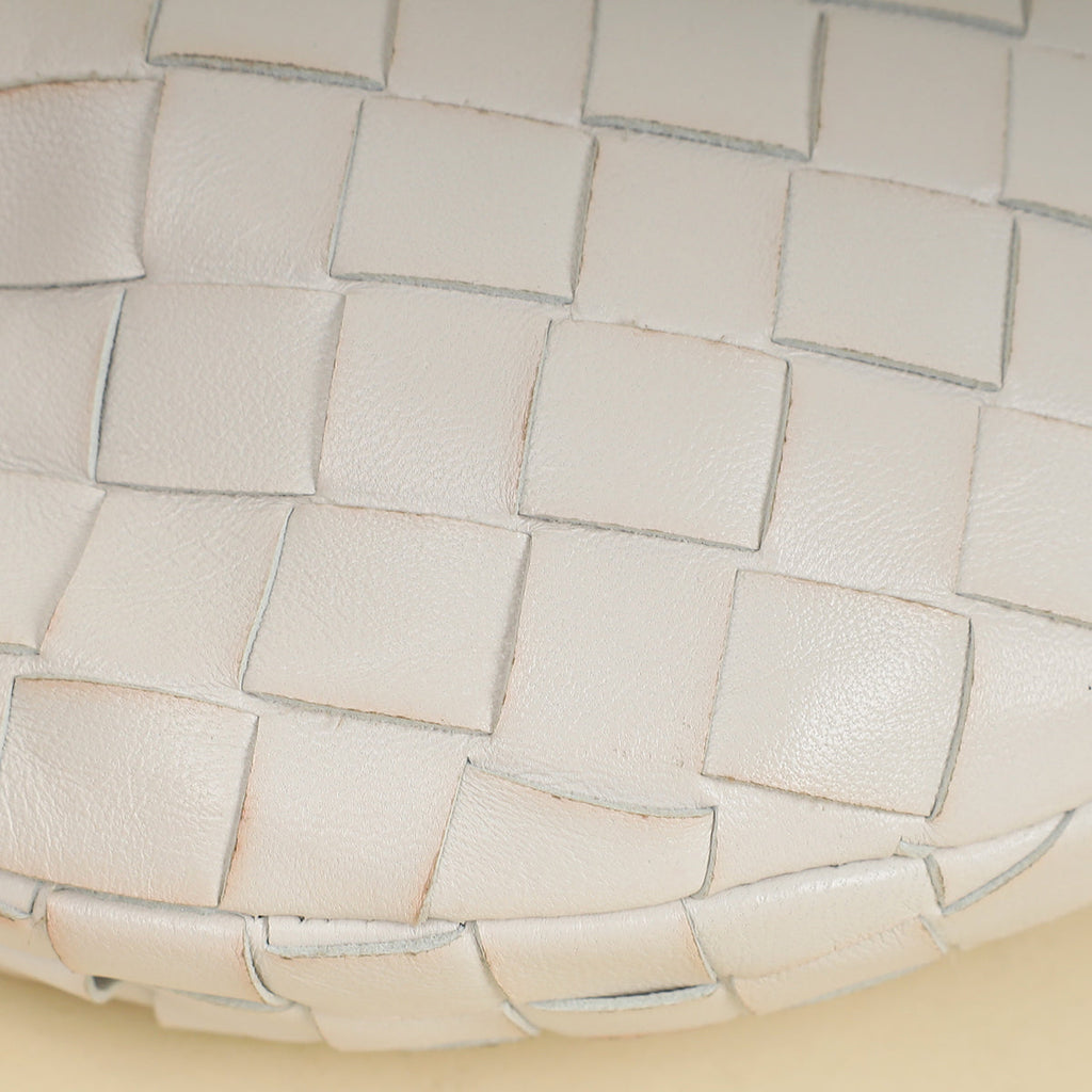Bottega Veneta White Intrecciato Mini Jodie Bag