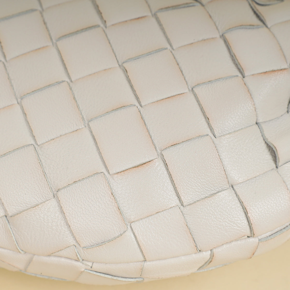 Bottega Veneta White Intrecciato Mini Jodie Bag