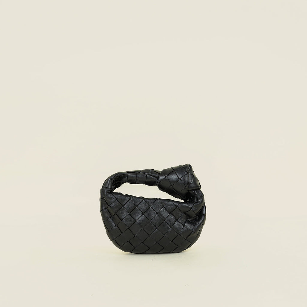 Bottega Veneta Black Intrecciato Candy Jodie Bag