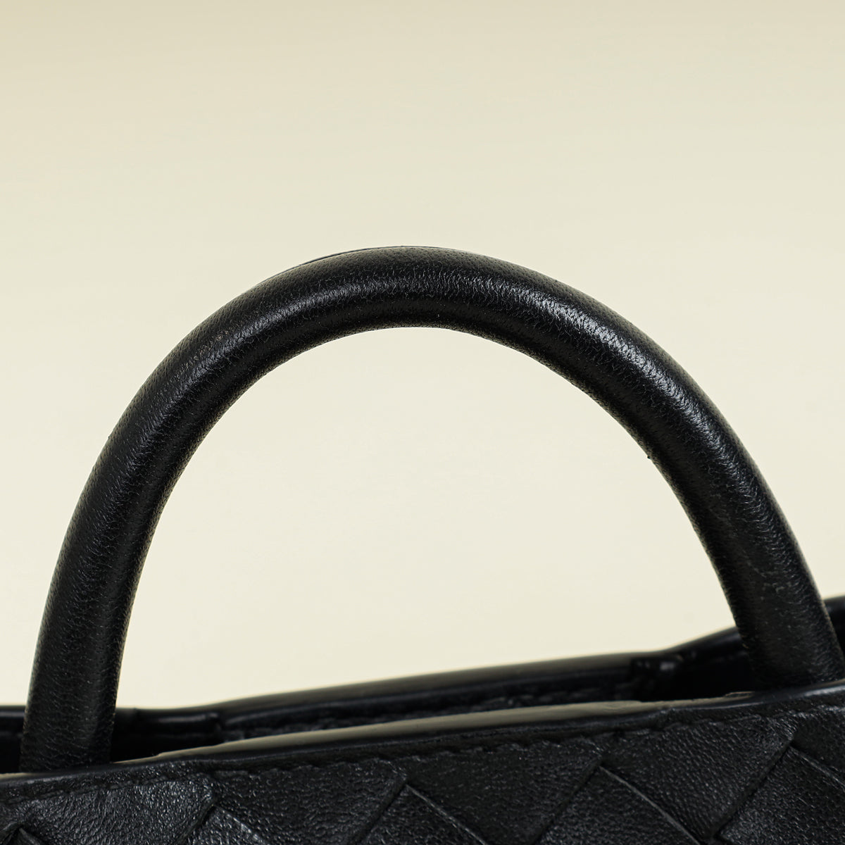 Bottega Veneta Black Intrecciato Andiamo Small Tote Bag