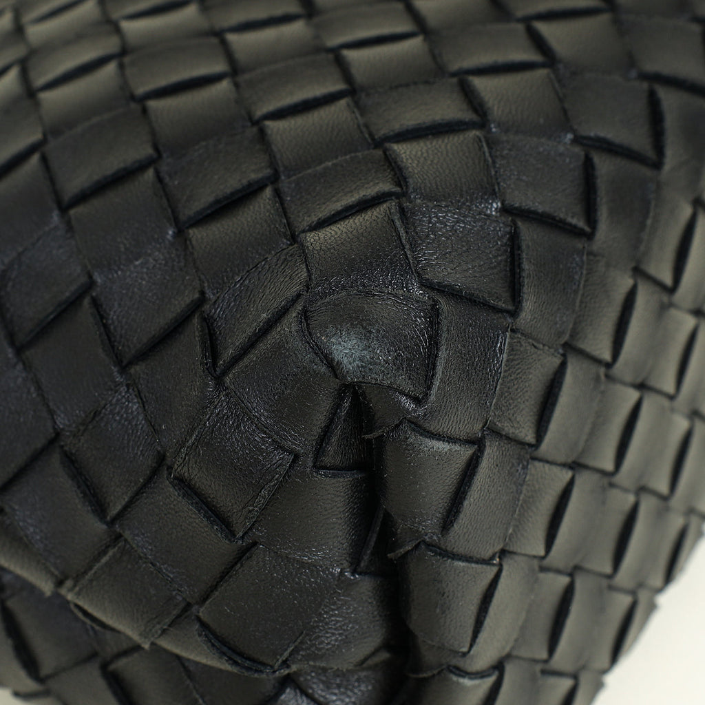 Bottega Veneta Black Intrecciato Andiamo Small Tote Bag