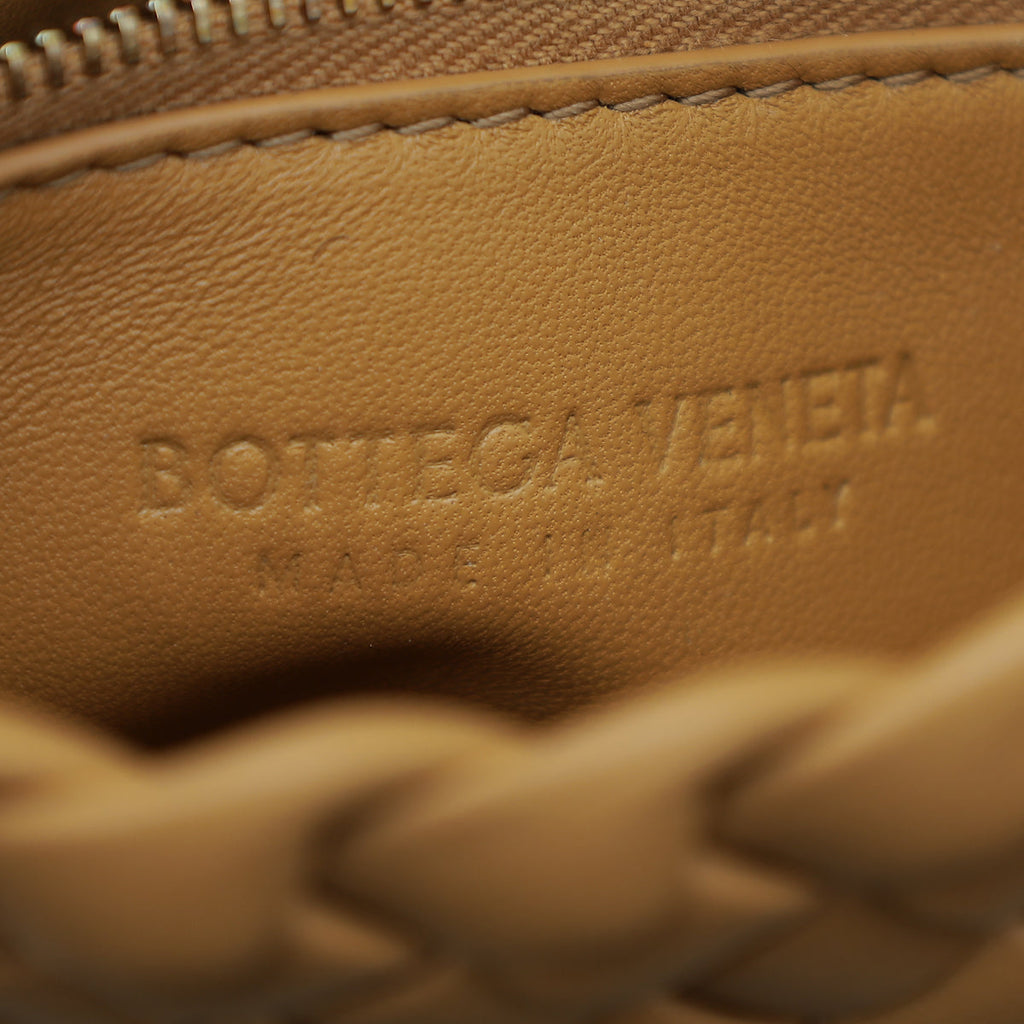 Bottega Veneta Caramel Intrecciato Cobble Padded Small Bag