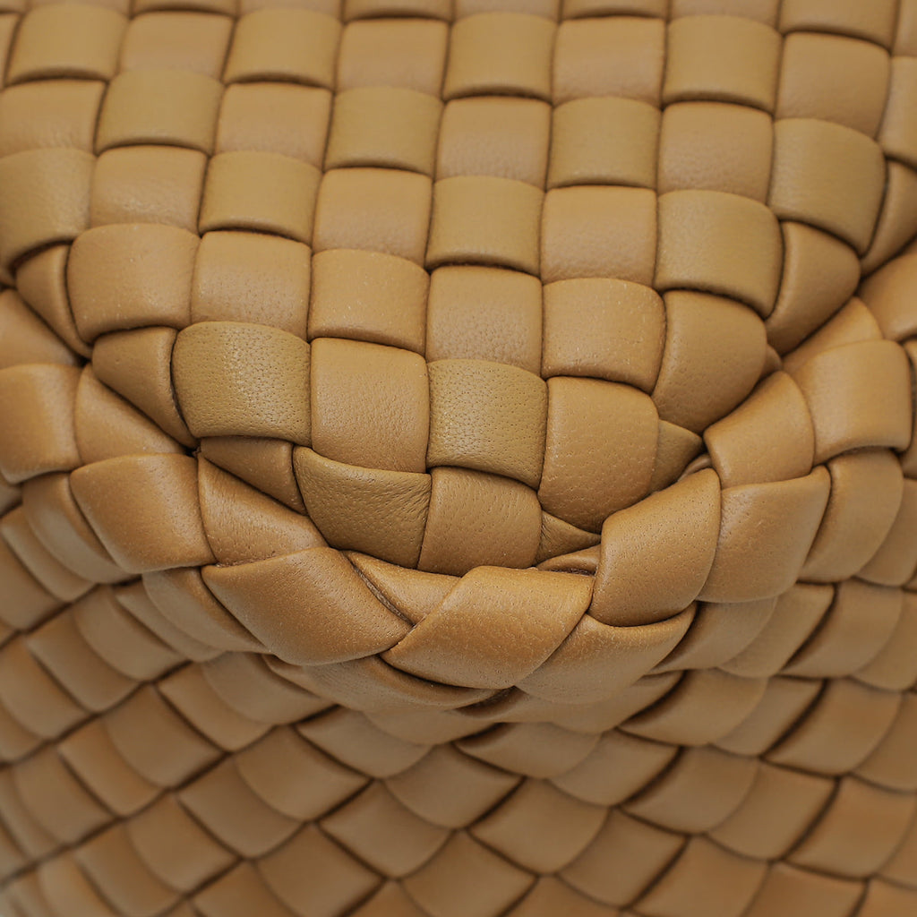 Bottega Veneta Caramel Intrecciato Cobble Padded Small Bag